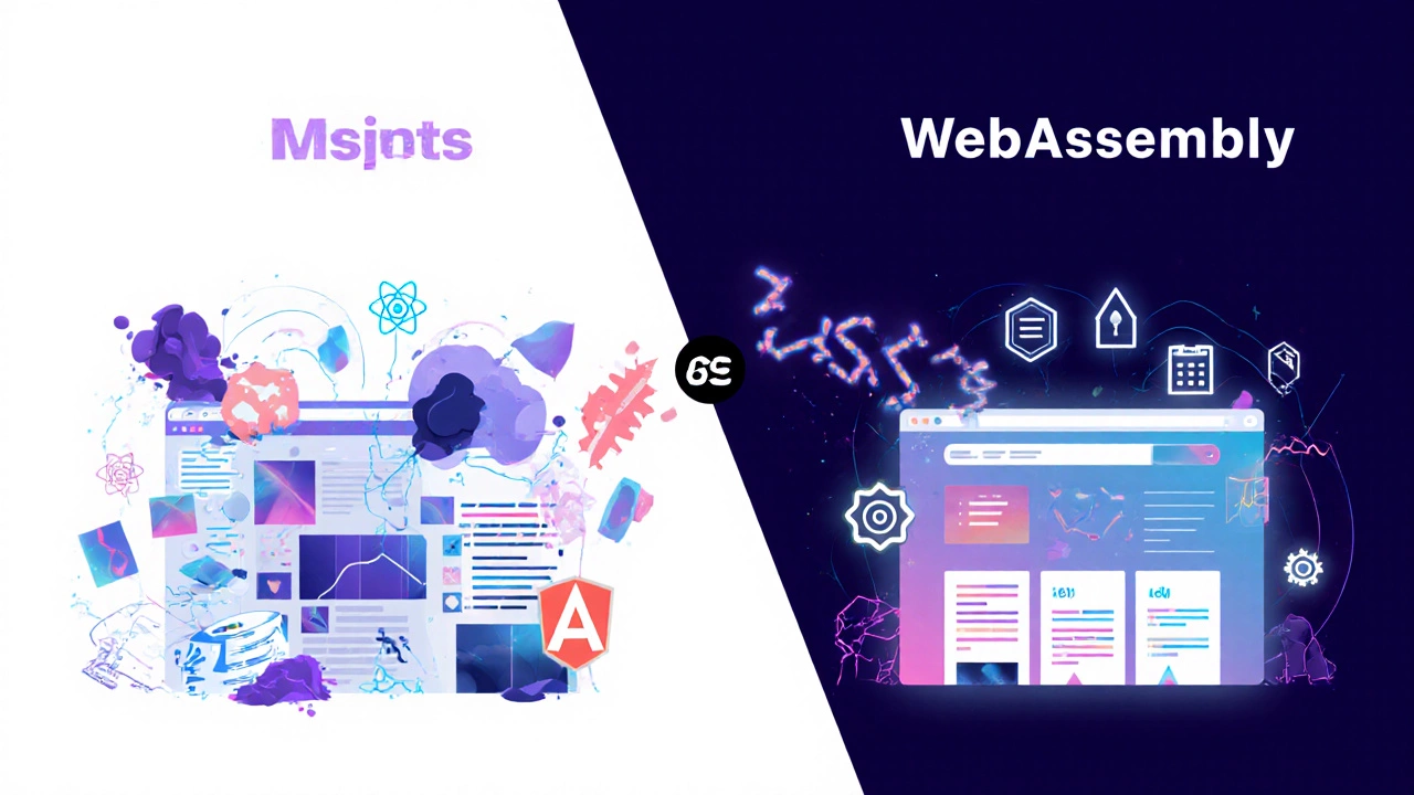 Сравнение загруженного JavaScript-сайта и чистого Swift-интерфейса Apple, показывающее разницу в производительности.