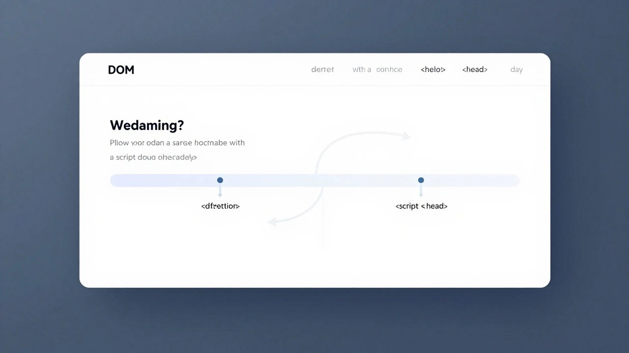 Сравнение быстрой и медленной загрузки страницы с размещением скрипта в body и head.