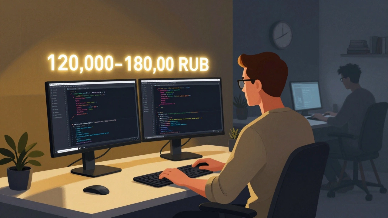 Миддл-разработчик в Москве с кодом TypeScript и зарплатой 120–180 тыс. рублей