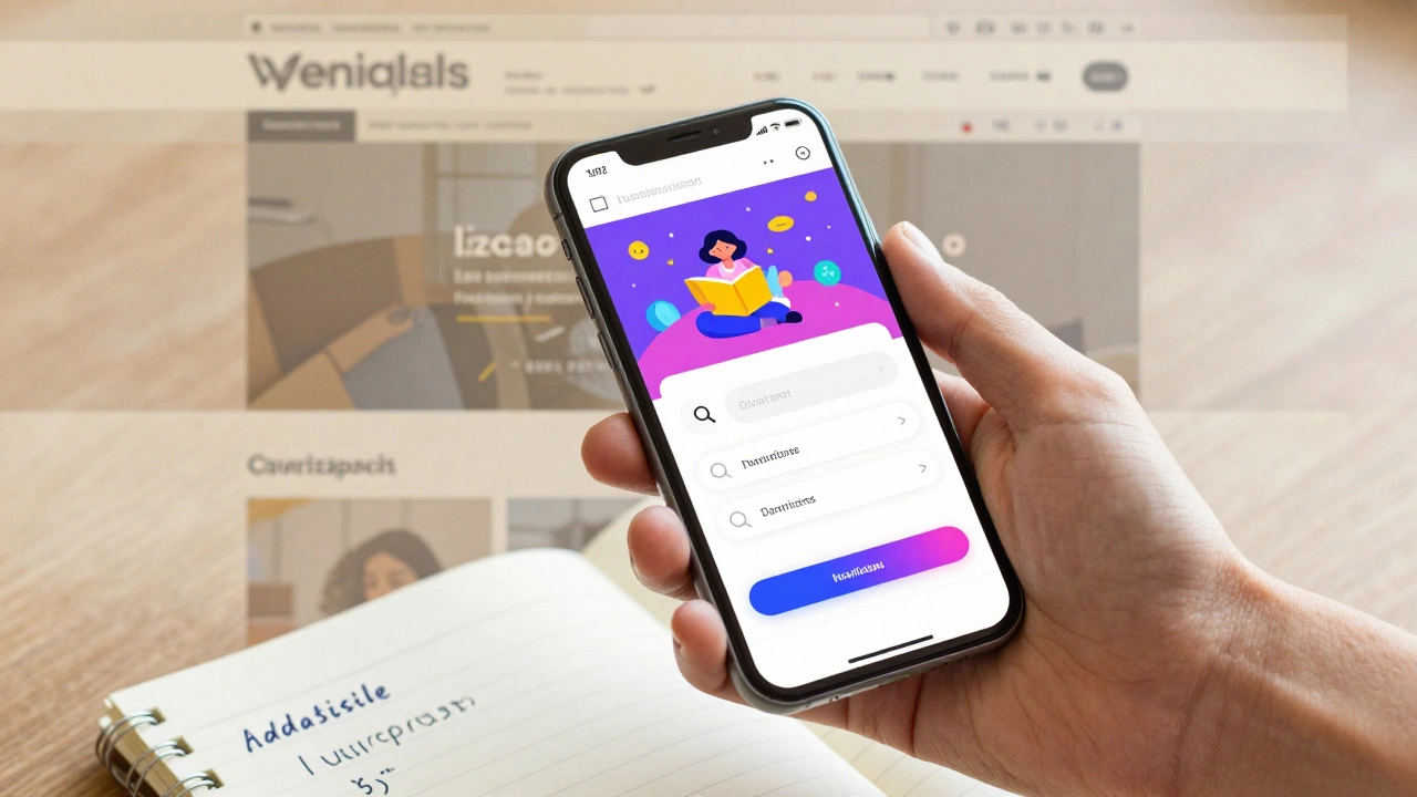 Смартфон показывает живой веб-сайт с анимированными элементами, фоном — статичный старый сайт.