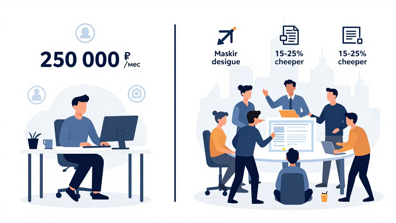 Сравнение: один разработчик против команды специалистов с элементами Agile-процесса.