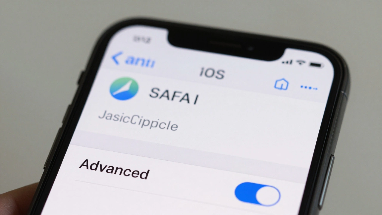 Настройки Safari на iPhone с включенным JavaScript